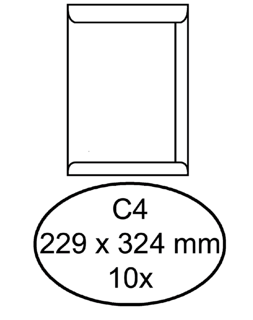 Envelop Quantore akte C4 229x324mm zelfklevend wit 10 stuks