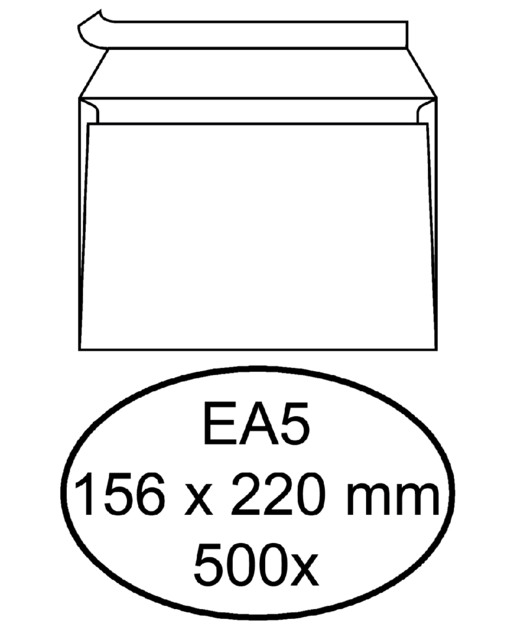 Envelop Quantore bank EA5 156x220mm zelfklevend wit 500 stuks