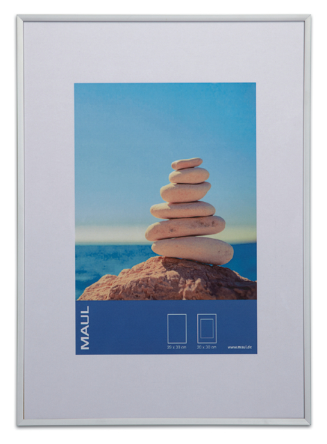 Cadre photo MAUL Design 30x40cm aluminium adre argent