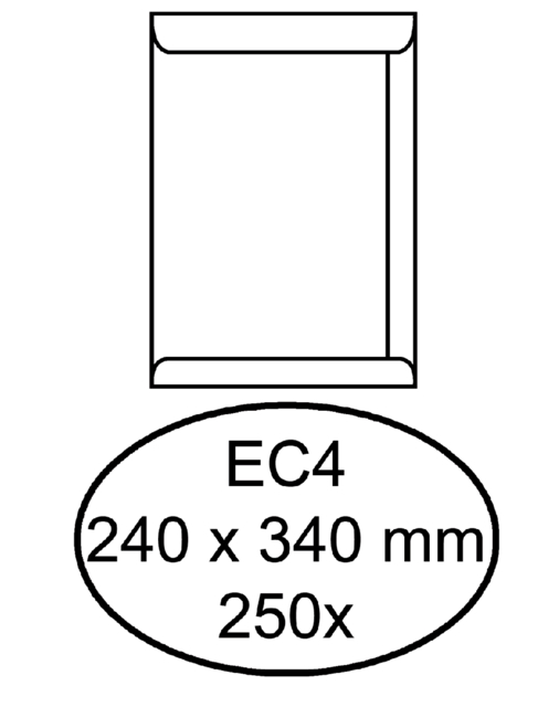 Enveloppe Quantore EC4 240x340mm gommée blanc 250 pièces