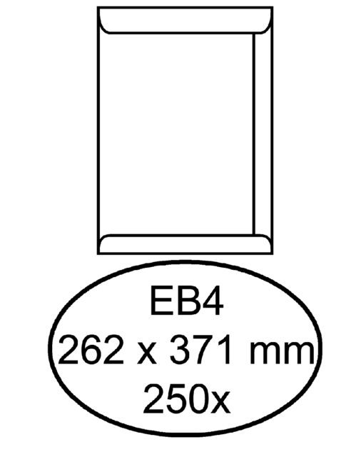 Envelop Quantore akte EB4 262x371mm wit 250 stuks