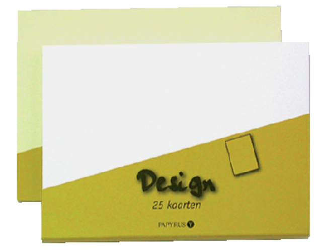 Carte simple Papyrus Envelpack Design A6 105x148mm blanc 894426 25 pièces