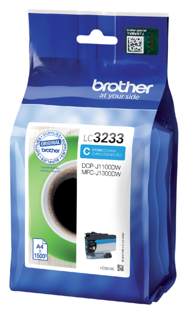 Cartouche d'encre Brother LC-3233C bleu