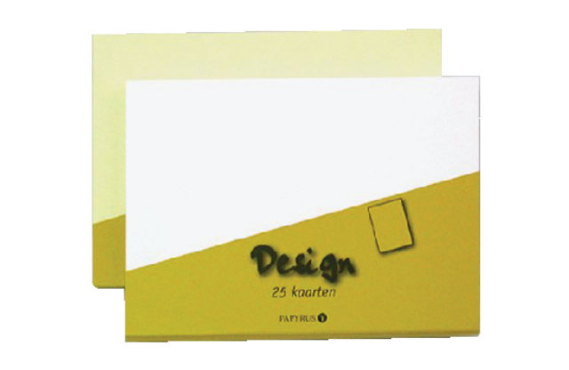 Carte double Papyrus Envelpack Design A6 105x148mm ivoire 894450 15 pièces