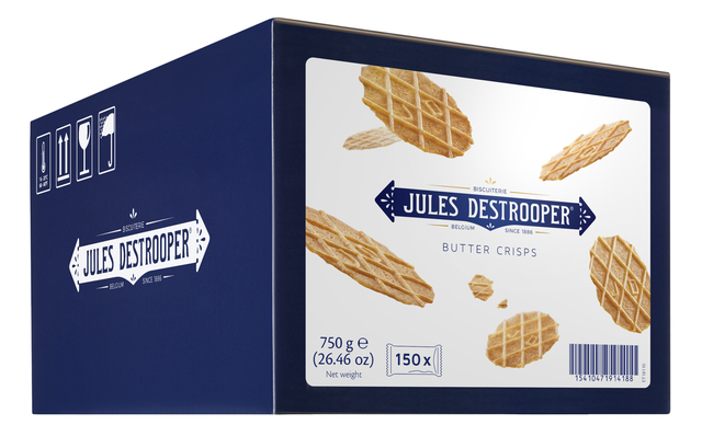 Koekjes Jules Destrooper natuurboterwafels doos 150st.