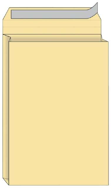 Envelop Quantore monsterzak 230x350x38mm zelfklevend creme 125 stuks