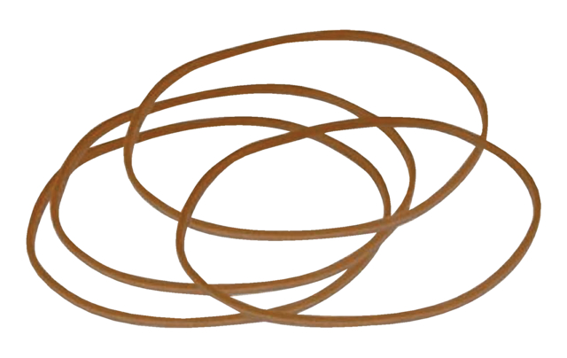 Elastique Standard 18 Rubber Bands 80x1,5mm 50g brun 160 pièces