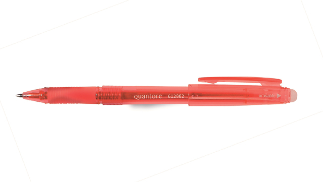 Gelschrijver Quantore erasable 0.7mm rood