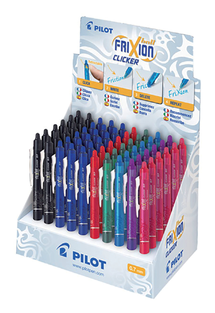 Rollerpen PILOT friXion clicker medium assorti