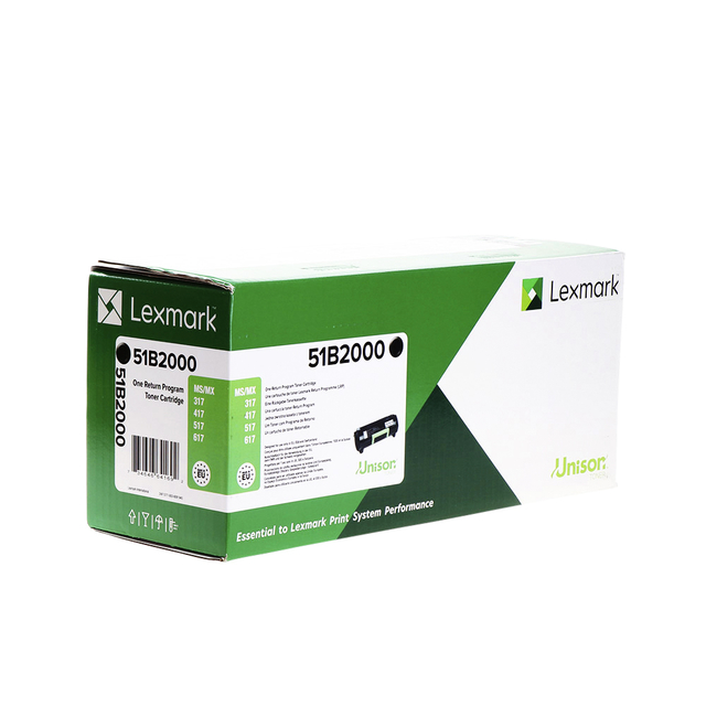 Cartouche toner Lexmark 51B2000 noir