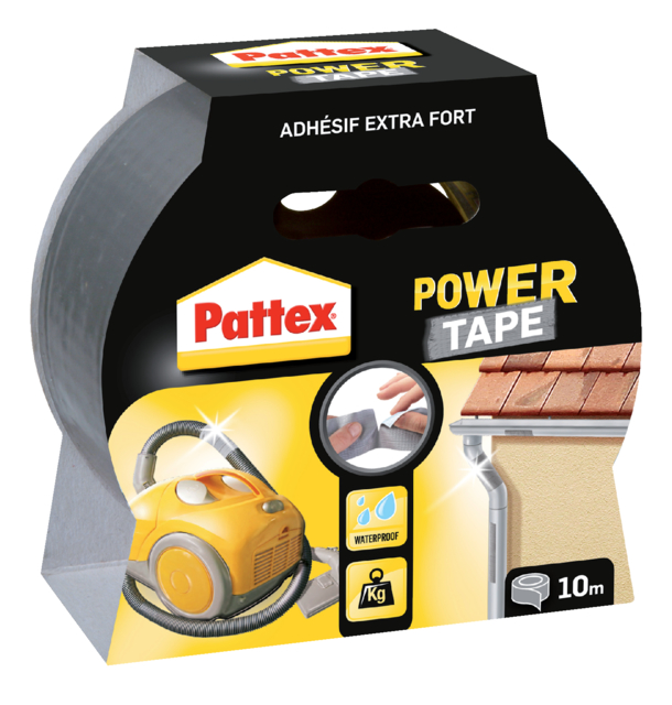 Plakband Pattex Power Tape 50mmx10m grijs