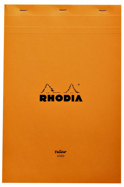 Bloc-notes Rhodia A4 ligné 80 feuilles 80g jaune