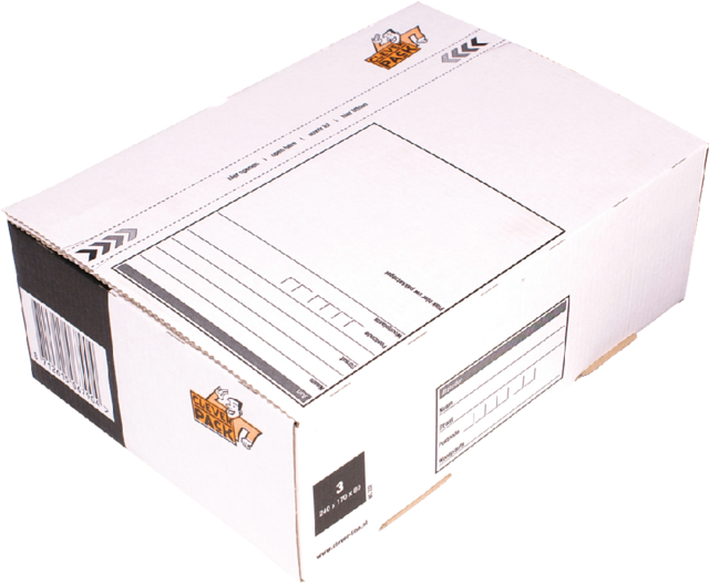 Postpakketbox 3 CleverPack 240x170x80mm wit