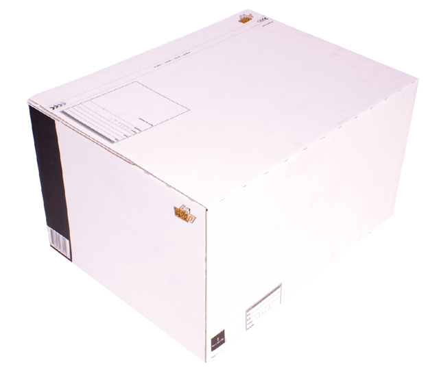 Boîte poste 7 CleverPack 485x369x269mm blanc 25 pièces