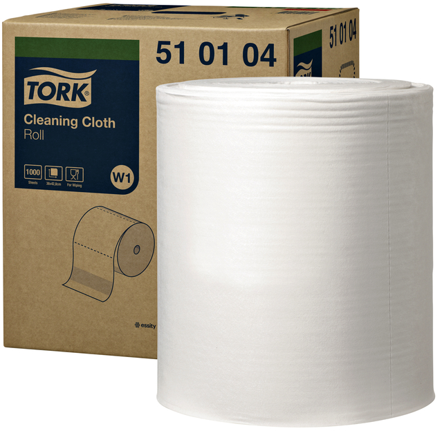 Reinigingsdoek Tork W1 Premium 1-laags 380m wit 510104