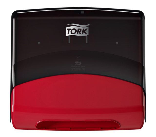 Reinigingsdoekdispenser Tork W4 Performance gevouwen rood 654008