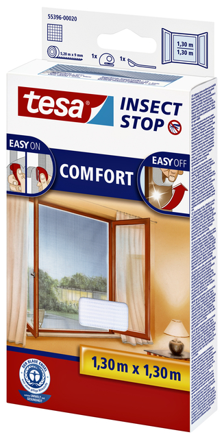 Insectenhor tesa® Insect Stop COMFORT raam 1,3x1,3m wit