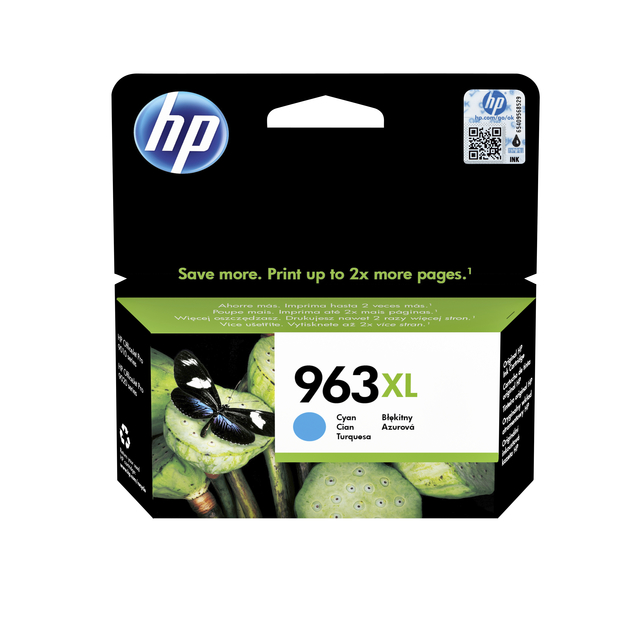 Inktcartridge HP 3JA27AE 963XL blauw