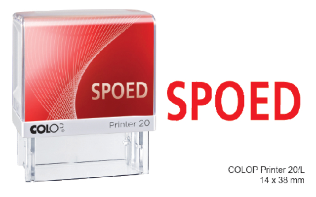 Woordstempel Colop Printer 20 spoed rood