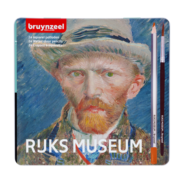 Crayon aquarelle Bruynzeel Rijksmuseum Van Gogh set 24 pièces assorti