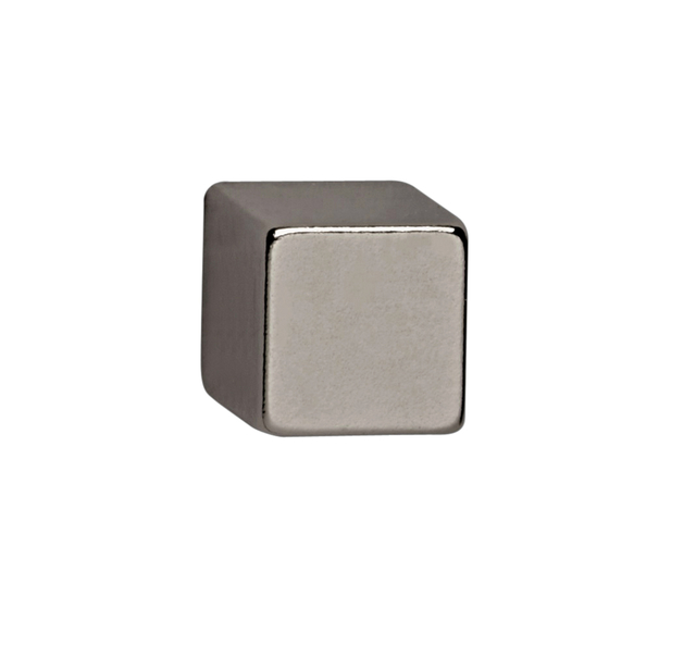 Aimant néodyme MAUL cube 10x10x10mm 3,8kg nickelé 4 pièces