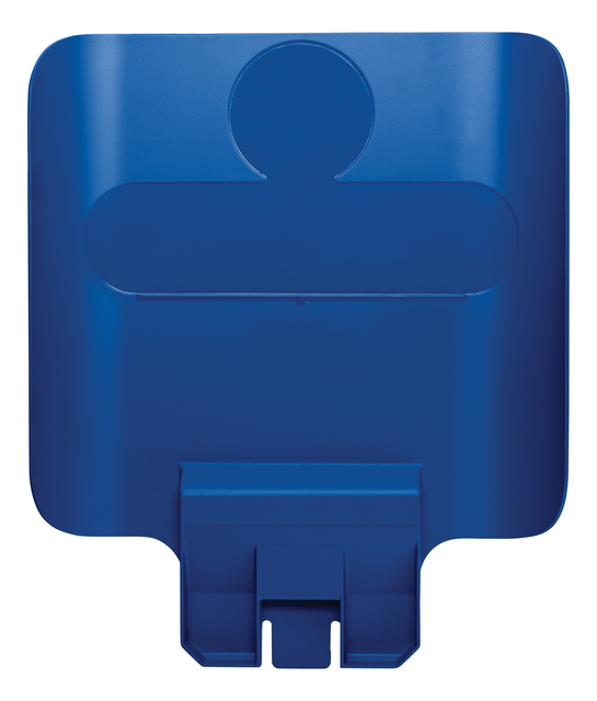 Paneel Rubbermaid Slim Jim Recyclestation voor label blauw