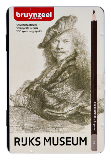 Crayon graphite Rijksmuseum Rembrandt set 12 duretés gris