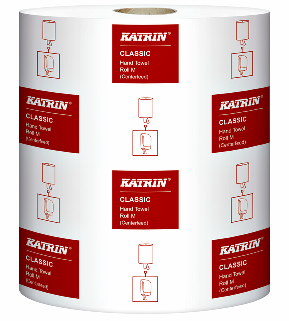 Handdoekrol Katrin medium 1-laags 300m wit 485049