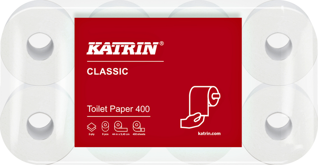 Toiletpapier Katrin 2-laags 400 vel wit 14293