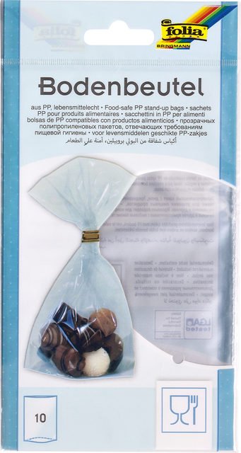 Sachet Folia 115x190mm transparent 10 pièces