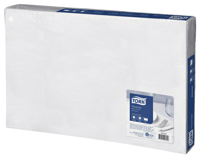 Placemat Tork Advanced 1-laags 420x270mm 500 vel wit 474539