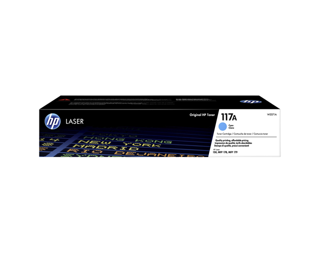 Cartouche toner HP W2071A 117A bleu