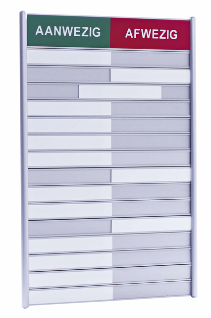 Tableau de présence pour 15 noms