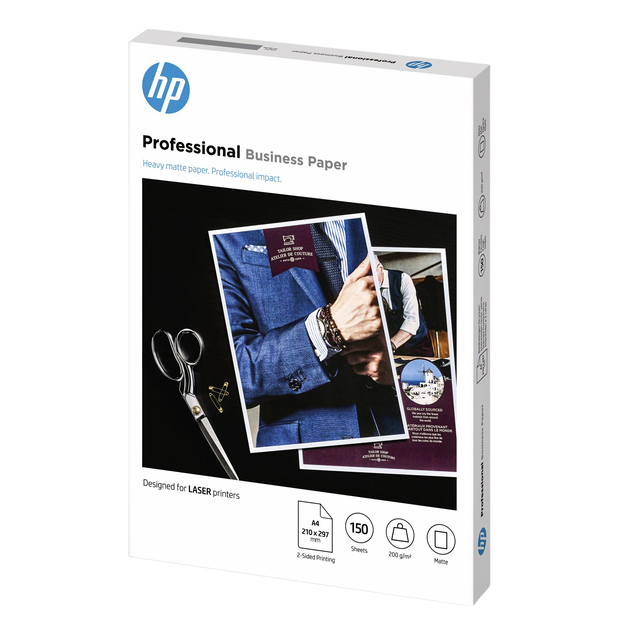 Papier photo laser HP 7MV80A A4 200g blanc mat 150 feuilles