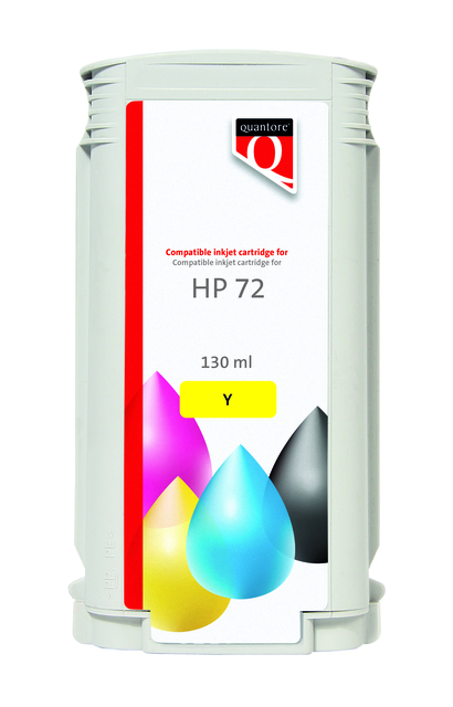 Inktcartridge Quantore alternatief tbv HP 72 C9373A geel