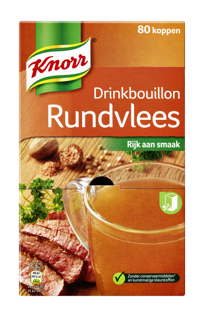 Drinkbouillon Knorr rundvlees 80 stuks