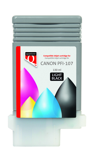 Cartouche d'encre Quantore alternative pour Canon PFI-107 noir clair