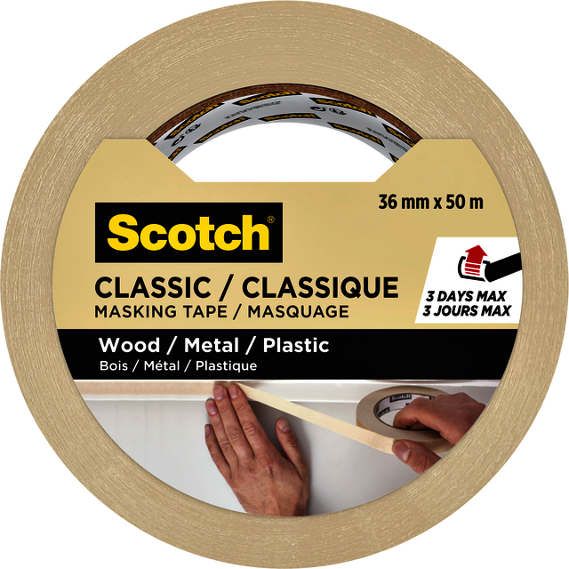 Afplaktape Scotch Classic 36mmx50m beige