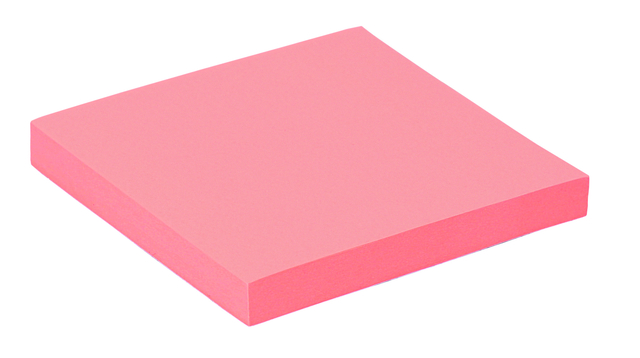 Bloc mémos Quantore 76x76mm rose 100 feuilles