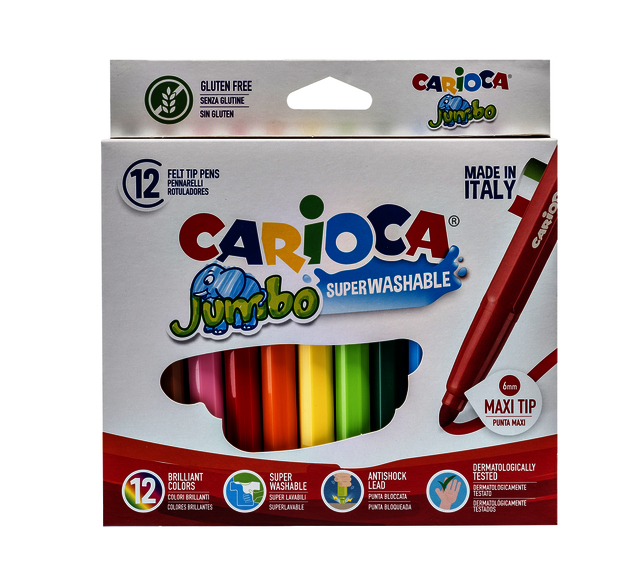 Feutre Carioca Jumbo Maxi assorti set 12 pièces