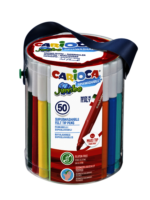 Feutre Carioca Jumbo Maxi assorti set 50 pièces