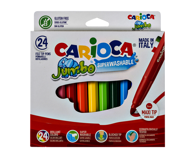 Feutre Carioca Jumbo Maxi assorti set 24 pièces