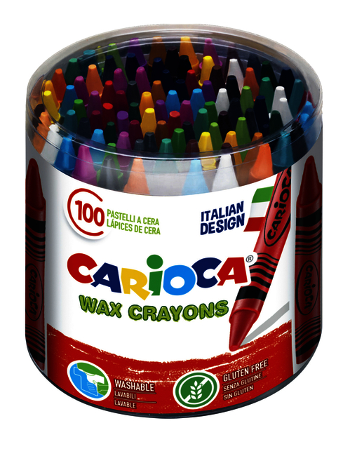 Craie à la cire Carioca Maxi boîte 100 pièces assorti