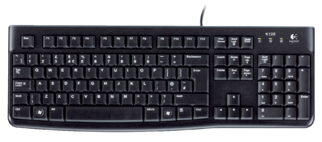 Toetsenbord Logitech K120 Qwerty zwart