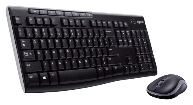 Toetsenbord Logitech MK270 Qwerty +muis zwart