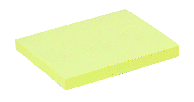 Bloc mémos Quantore 76x101mm jaune 100 feuilles