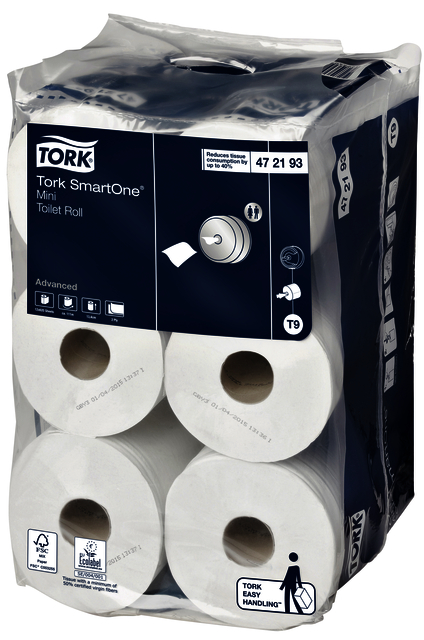 Papier toilette Tork Advanced SmartOne T9 472193 2 épaisseurs 112m blanc