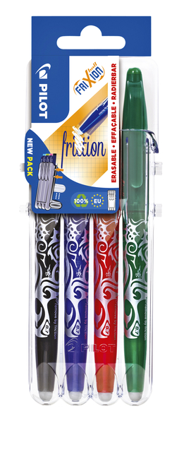 Roller PILOT FriXion Set2Go Medium basiique assorti 4 pièces