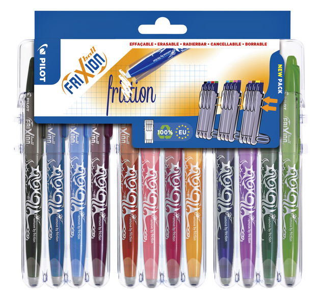 Roller PILOT FriXion Set2Go Medium assorti 12 pièces