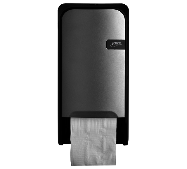 Toiletpapierdispenser Quartzline Q1 systeemrol duo zilver 441091